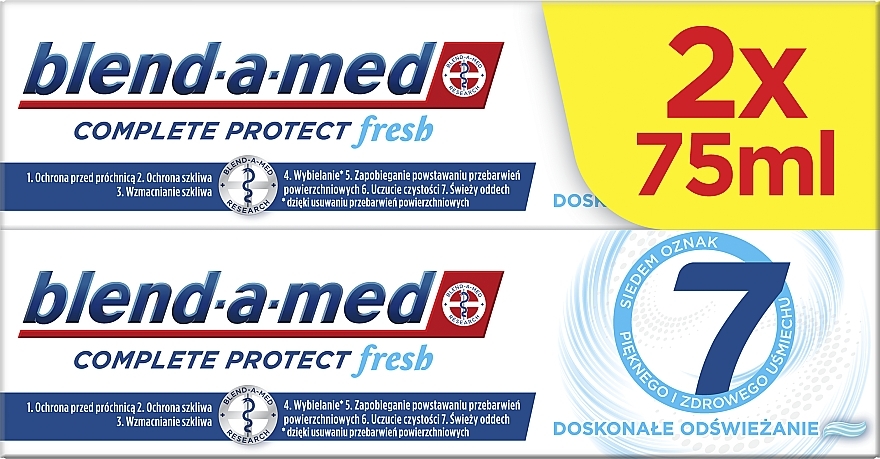 Set - Blend-A-Med 3D White Extra Fresh (toothpaste/2*75ml) — photo N14