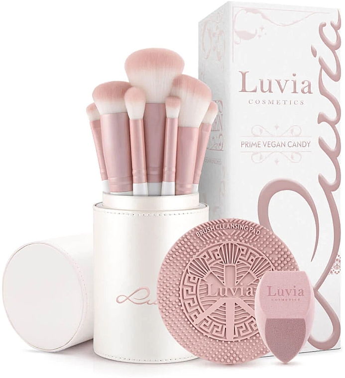 Makeup Brush Set, 7 pcs - Luvia Cosmetics Prime Vegan Candy Brush Set — photo N6