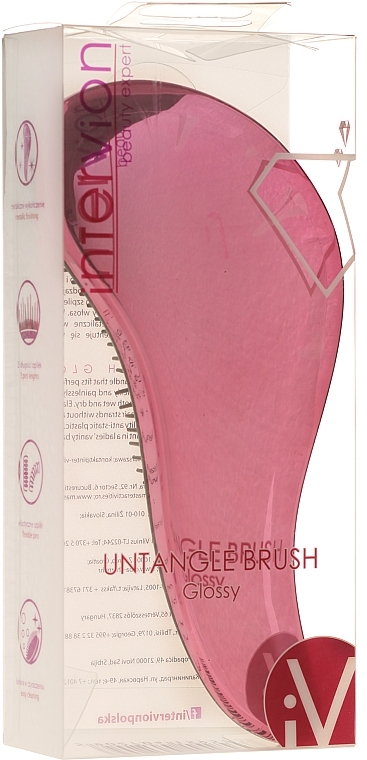 Hair Brush, 415957, pink - Inter-Vion Untangle Metallic — photo N1