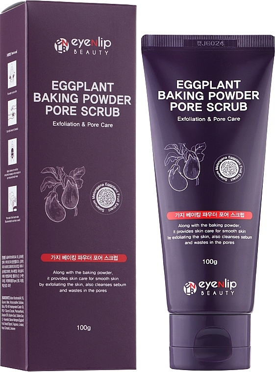 Face Scrub with Eggplant Extract - Eyenlip Eggplant Baking Powder Pore Scrub — photo N3