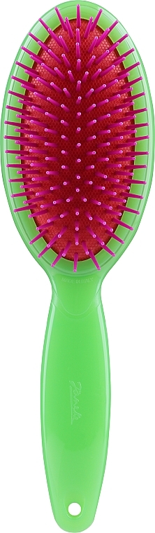 Hair Brush 22x6.5 cm, green - Janeke Large Oval Air-Cushioned Brush — photo N1