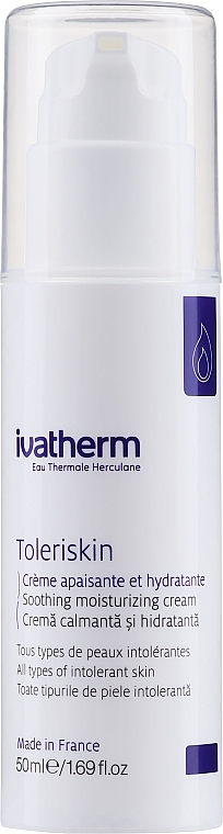 Soothing & Moisturizing Face Cream for All Skin Types - Ivatherm Toleriskin Soothing Moisturizing Cream — photo N1