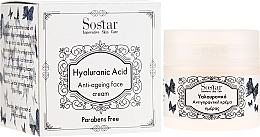 Fragrances, Perfumes, Cosmetics Anti-AgingFace Cream with Hyaluronic Acid - Sostar Hyaluronic Acid Anti-Aging Face Cream 