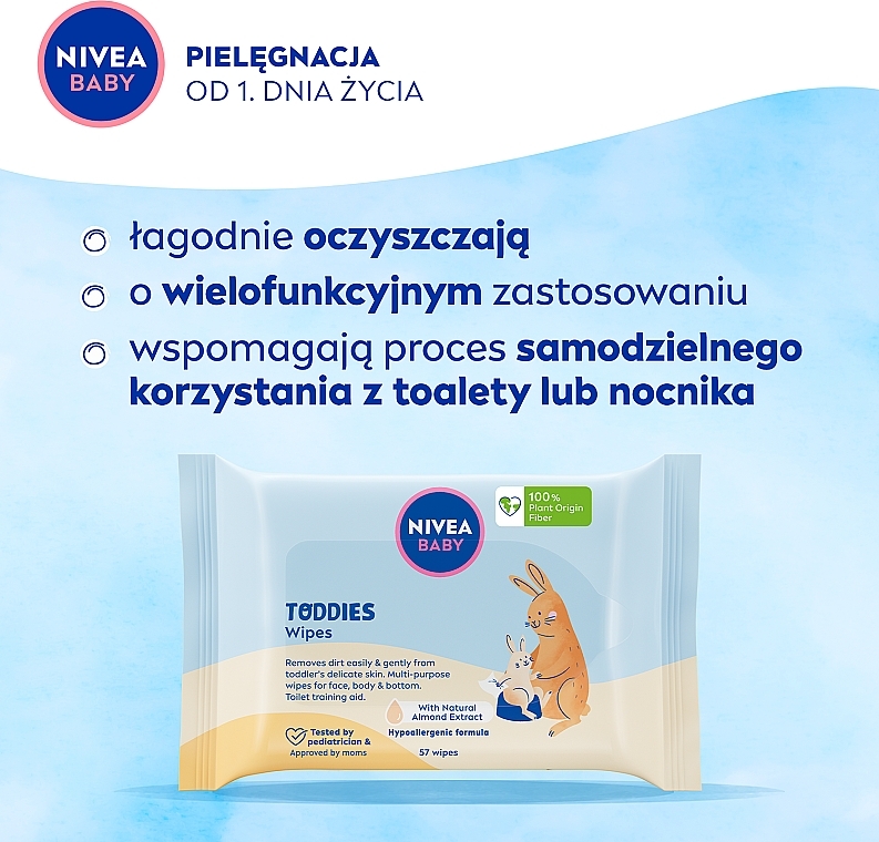 Cleansing Baby Wipes - Nivea Toddies — photo N3