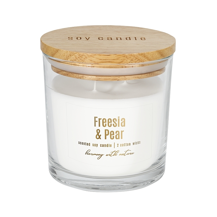 Freesia & Pear Scented Candle in Glass - Bispol Freesia & Pear — photo N2