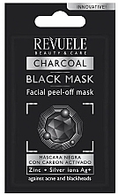 Fragrances, Perfumes, Cosmetics Peel-Off Mask with Activated Carbon - Revuele No Problem Black Mask (sample) 