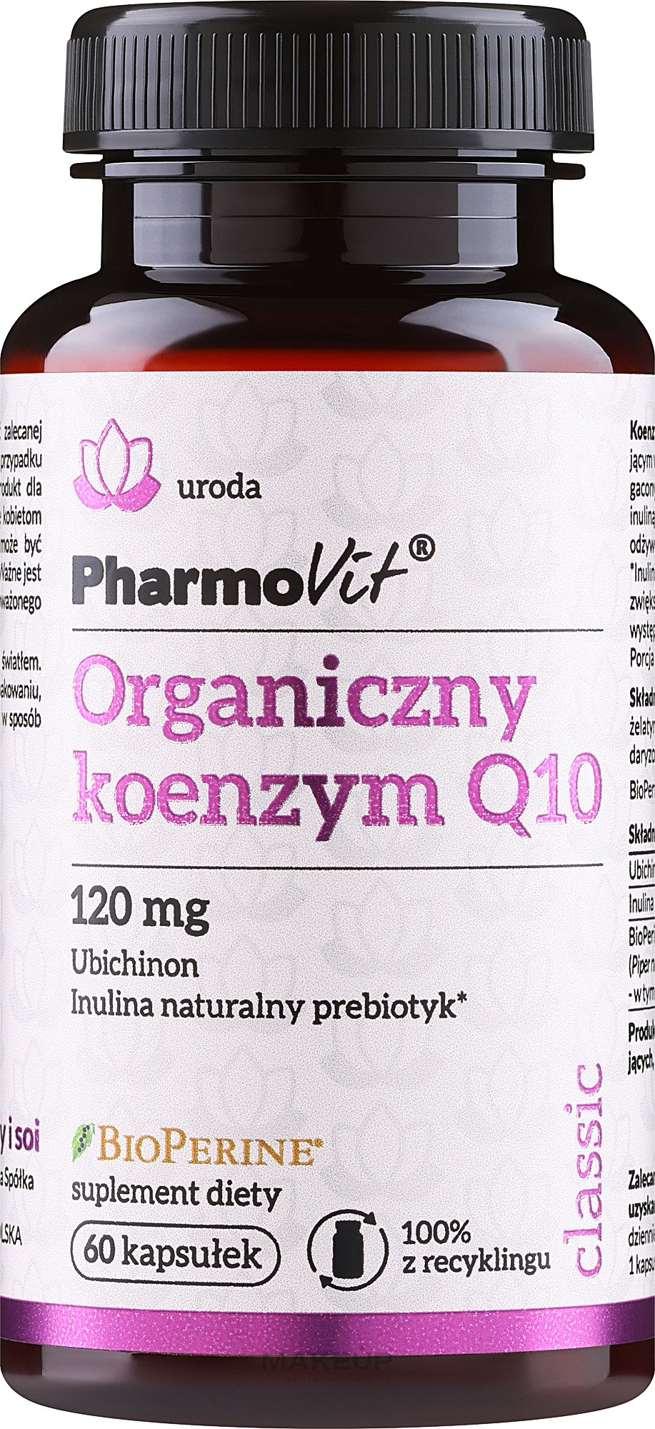 Dietary Supplement 'Coenzyme Q10', 120 mg - Pharmovit Organic Coenzyme Q10 — photo 60 szt.