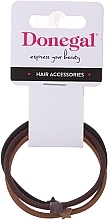 Hair Ties FA-5735, 3 pcs, brown, dark brown, black with star - Donegal — photo N1