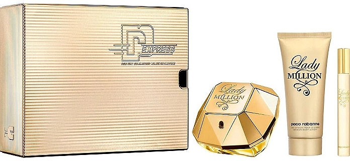 Paco Rabanne Lady Million - Set (edp/80ml + edp/10ml + b/lot/100ml) — photo N5