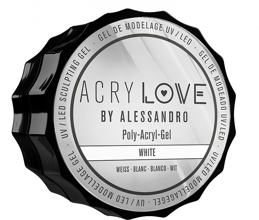 Polyacrylic Nail Gel - Alessandro International AcryLove Poly-Acryl-Gel White — photo N1