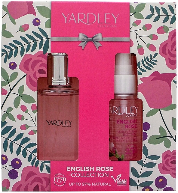 Yardley English Rose - Set (edt/50ml + spray/50ml) — photo N1