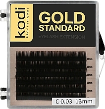 Fragrances, Perfumes, Cosmetics Gold Standard C 0.03 False Eyelashes (6 rows: 13 mm) - Kodi Professional