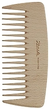 Comb LG362N, 13.8 x 6.5 cm, beech wood - Janeke Beech Wide-Teeth Styling Comb — photo N2