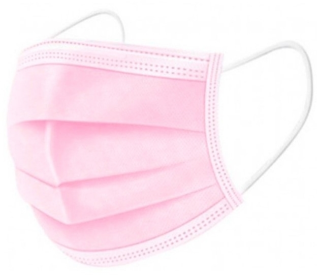 Kids Protective Face Mask, disposable, pink - Inca — photo N2