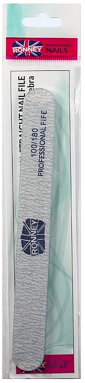 Nail File, 100/180, grey, "RN 00280" - Ronney Professional — photo N2