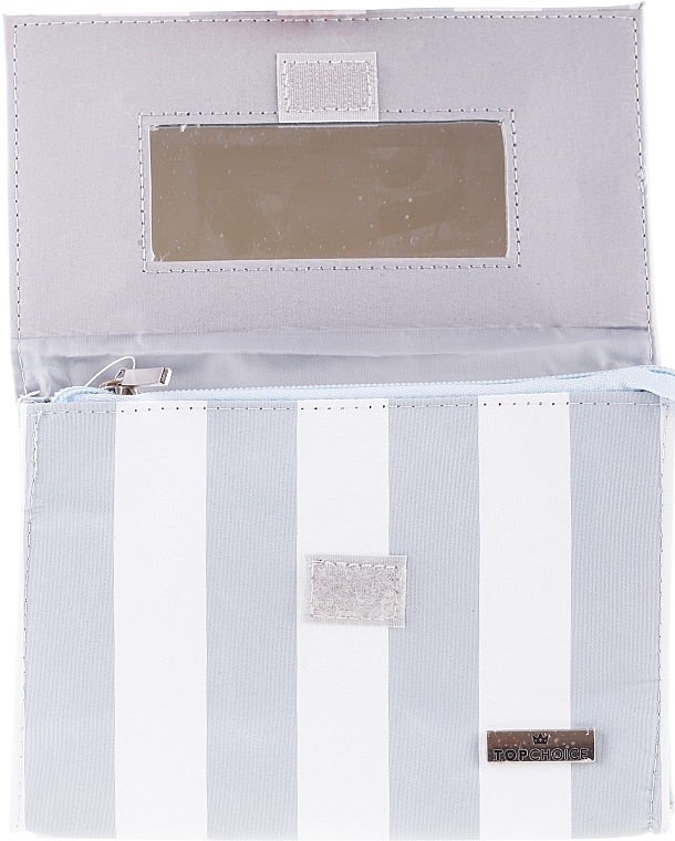 Makeup Bag with Mirror "Chaplet", 96501, grey - Top Choice — photo N14