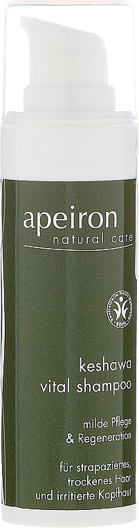 Dry and Damaged Hair Shampoo - Apeiron Keshawa Vital Shampoo (mini size) — photo N1