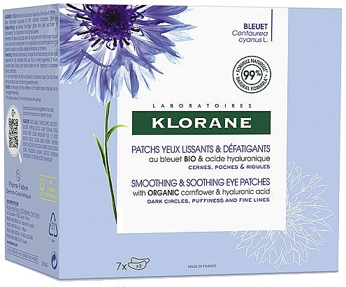 Smoothing & Soothing Eye Patches - Klorane Smoothing & Soothing Eye Patches 7x2 — photo N1