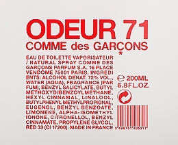 Comme Des Garcons Odeur 71 - Eau de Toilette — photo N3