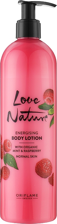 Organic Peppermint & Raspberry Body Lotion - Oriflame Love Nature Energising Body Lotion with Organic Mint & Raspberry — photo N2