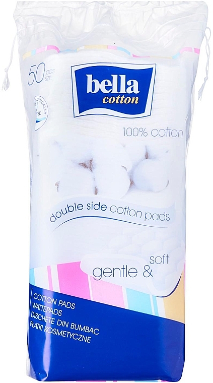 Cotton Pads, Square, 50pcs - Bella Gentle&Soft Cotton Pads — photo N1