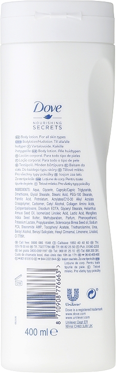 Body Lotion with Mango and Marula Oils - Dove Nourishing Secrets Invigorating Ritual Body Lotion — photo N4