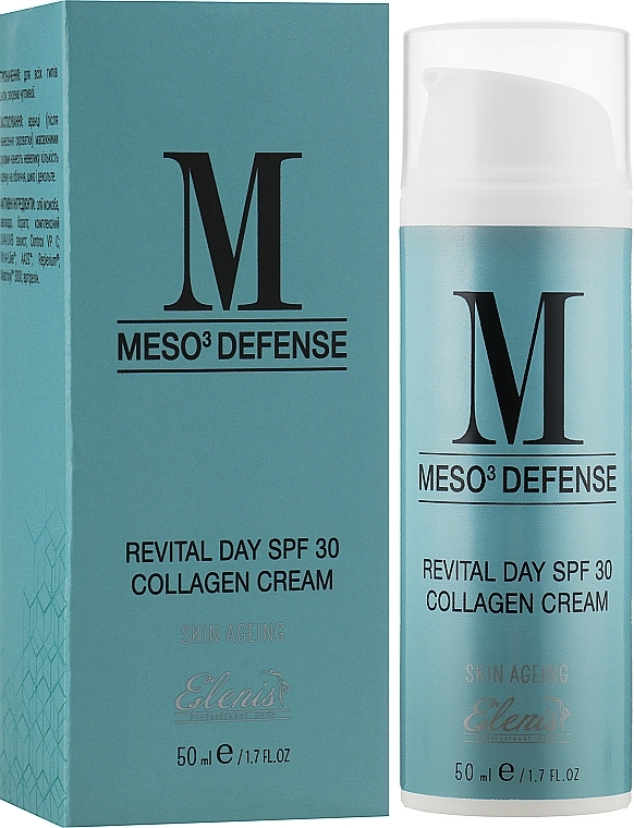 Vitamin Day Cream "Collagen Reconstructor" - Elenis Meso Defense Day Cream Collagen Reconstructor SPF30 — photo N2
