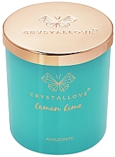 Amazonite, Lemon & Lime Soy Candle - Crystallove Soy Candle with Amazonite Lemon Lime — photo N6