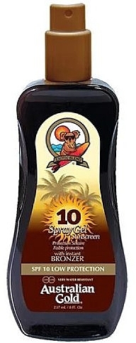 Sun Gel Spray with Quick Bronzer - Australian Gold Sunscreen Spf10 Spray Gel With Instant Bronzer — photo N2