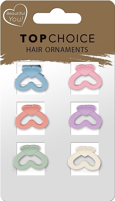 Hair Clip Set 20643, 6 pcs. - Top Choice — photo N1