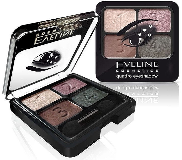 Eyeshadow - Eveline Cosmetics Quattro Eyeshadow — photo N2