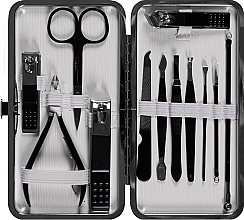 Fragrances, Perfumes, Cosmetics Manicure Set, 12 items, 79641, in black case - Top Choice