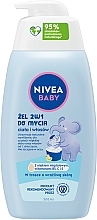 Fragrances, Perfumes, Cosmetics 2-in-1 Body & Hair Wash, with pump dispenser - Nivea Baby