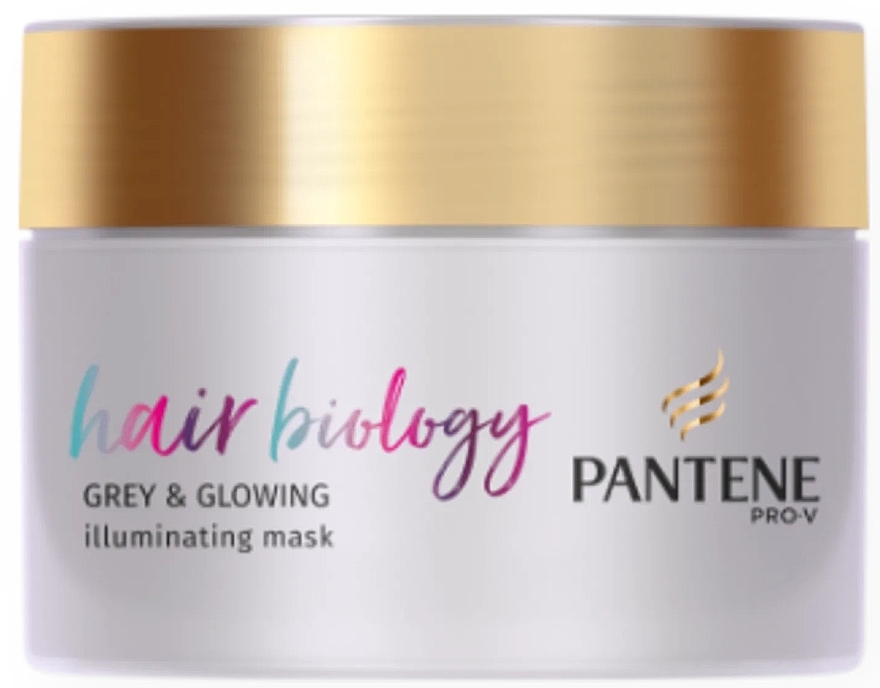 Hair Mask - Pantene Pro-V Hair Biology Grey & Glowing Illuminating Mask — photo N1