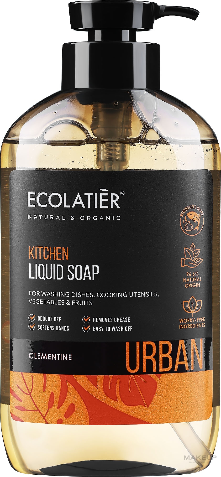 Liquid Kitchen Soap 'Clementine' - Ecolatier Urban Liquid Soap — photo 600 ml