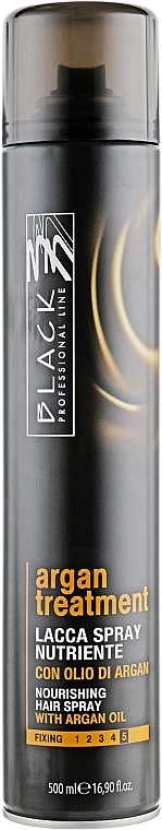 Nourishing Argan Oil Hair Spray - Black Professional Line Argan Treatment Nourishing Hairspray — photo N1