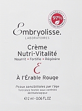 Fragrances, Perfumes, Cosmetics Nourishing Face Cream - Embryolisse Nutri-Vitality Cream (sample)