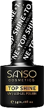 Fragrances, Perfumes, Cosmetics Top Coat - Sanso Cosmetics Top Shine UV/Led Gel Polish