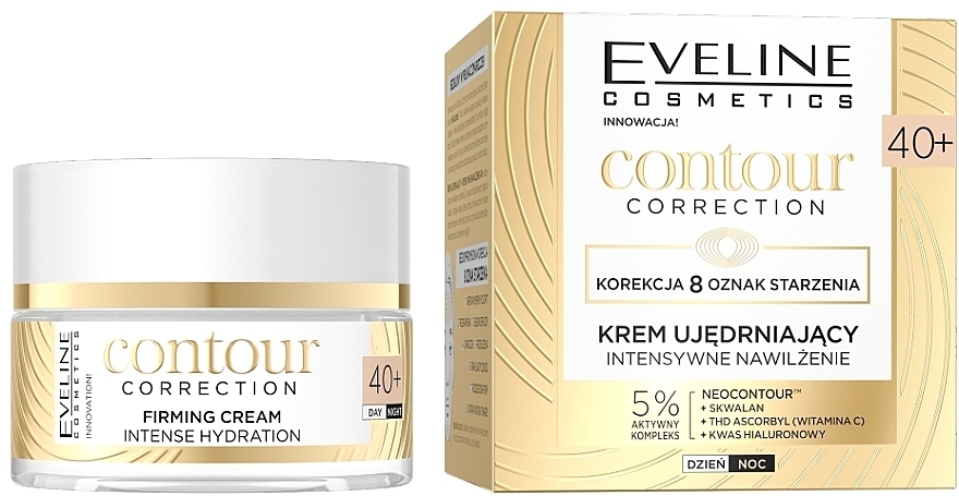 Intensive Moisturizing & Firming Cream - Eveline Contour Correction Firming Cream 40+ Intense Hydration — photo N1