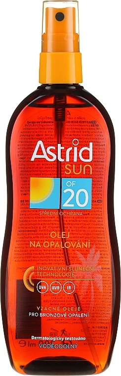 Tan Oil Spray SPF20 - Astrid Sun Suncare Spray Oil SPF20 — photo N1
