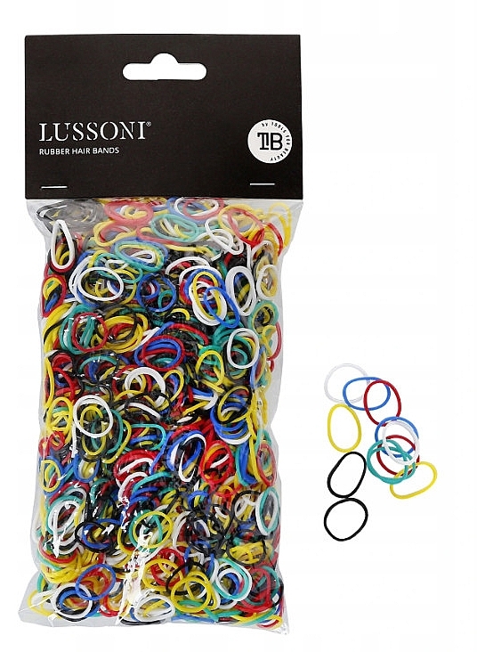 Hair Ties, 100 pcs - Lussoni Rubber Hair Bands — photo N1