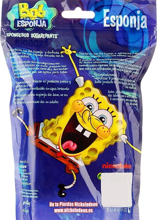 Bath Sponge "SpongeBob", pink - Suavipiel Sponge Bob Bath Sponge — photo N4