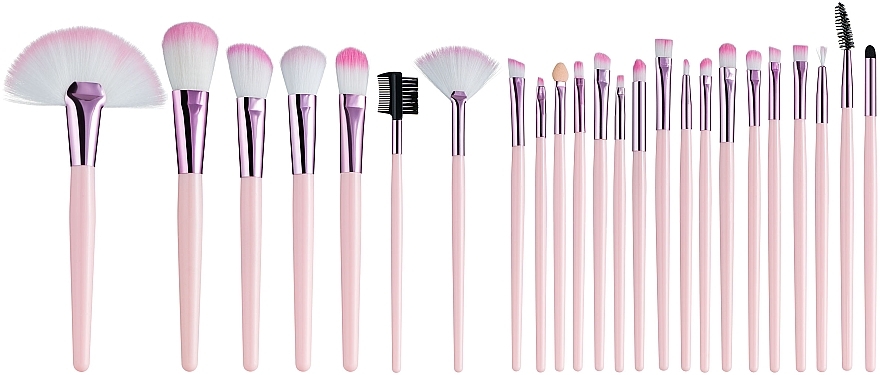 Makeup Brush Set in Pink Case, 24 pcs - King Rose Professional Makeup — photo N21