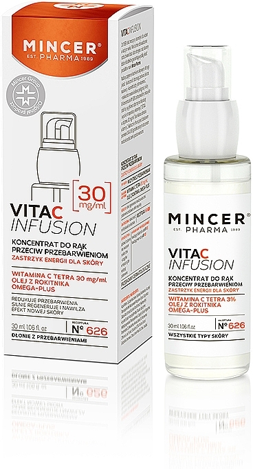 Anti-Dark Spots Hand Concentrate - Mincer Pharma Vita C Infusion №626 Koncentrat — photo N7