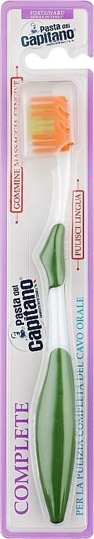 Toothbrush, hard, green - Pasta Del Capitano Complete Professional — photo N1