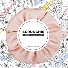 Faux Leather Classic Scrunchie, peach - MAKEUP Hair Accessories — photo N1