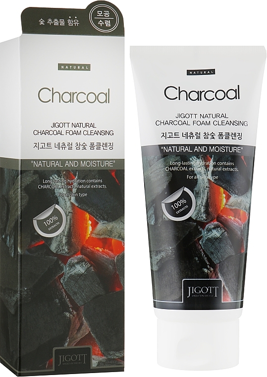 Cleansing Charcoal Foam - Jigott Natural Charcoal Foam Cleansing — photo N1