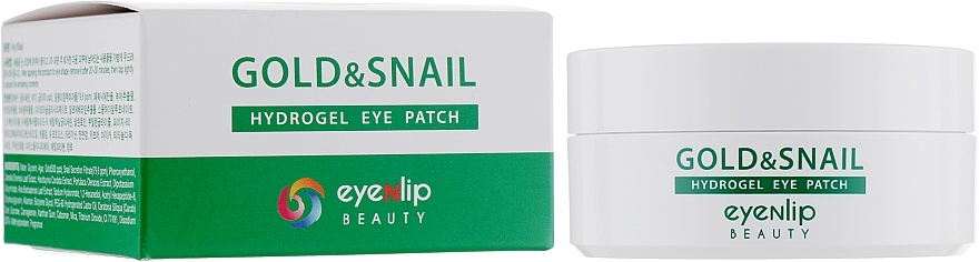 Hydrogel Eye Patch with Gold Extract & Snail Mucin - Eyenlip Gold & Snail Hydrogel Eye Patch — photo N1