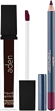 Set - Aden Cosmetics (lipstick/7ml + pencil/1.14g) — photo N1