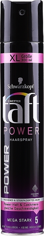 Mega Hold Hair Spray "Cashmere Touch" - Schwarzkopf Taft Cashmere Touch Power Hairspray — photo N2